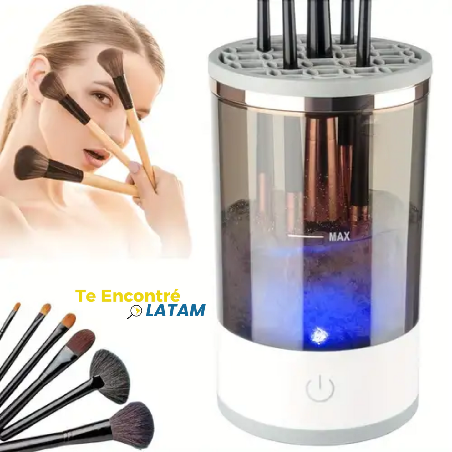 GlamBrush™ - Limpiador de brochas de maquillaje