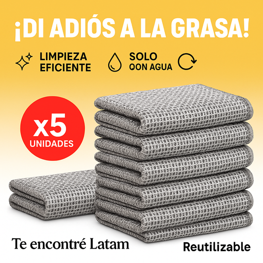 Paños Mágicos de Cocina Reutilizables – Set x5 - x10 -x20