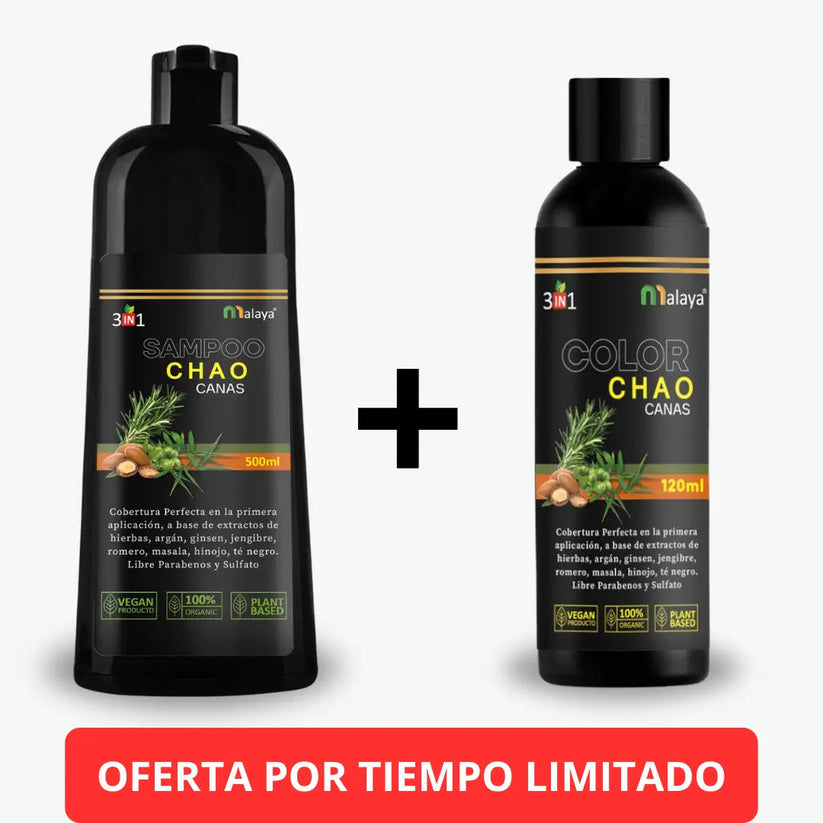 Shampoo Chao Canas con 50% descuento HOY + Tratamiento GRATIS
